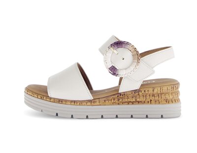 Sandalo con plateau crema