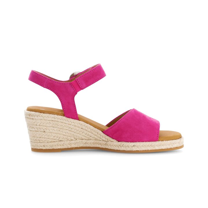 Sandalo con zeppa rosa fucsia #1