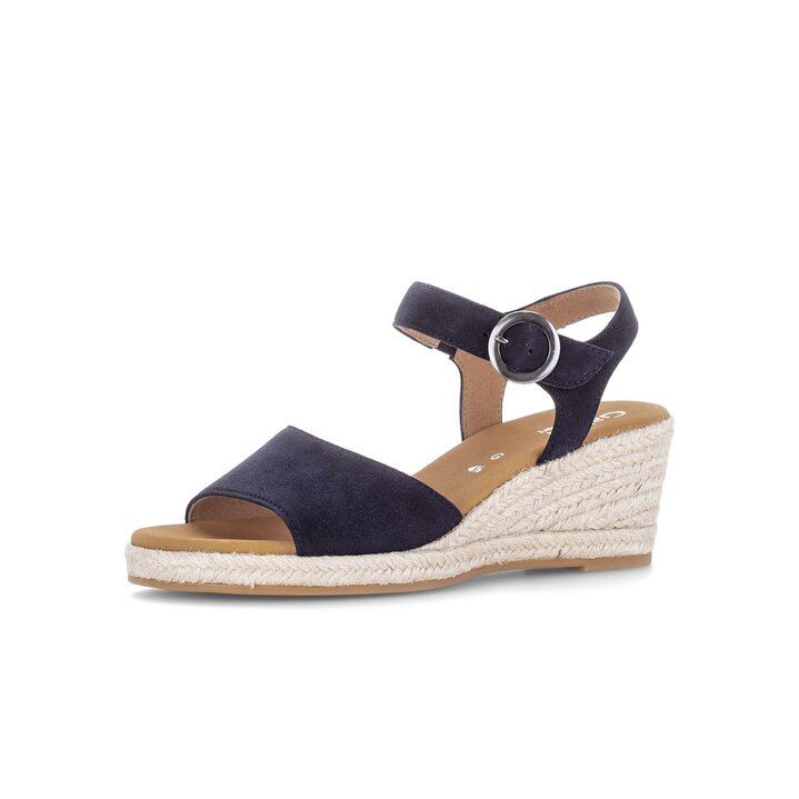 Sandalo con zeppa blu #2