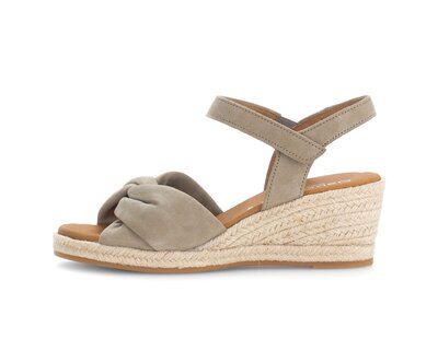 Sandalo con zeppa verde