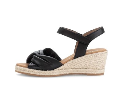 Sandalo con zeppa nero