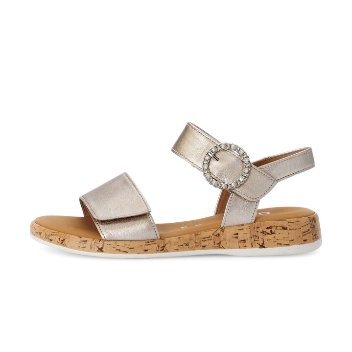 Sandal met riempjes goud #0