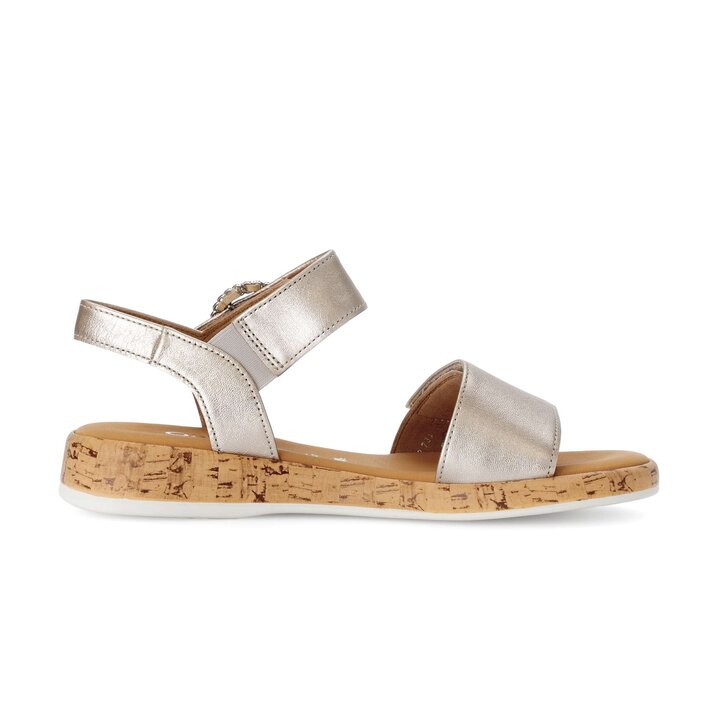 Sandal met riempjes goud #1