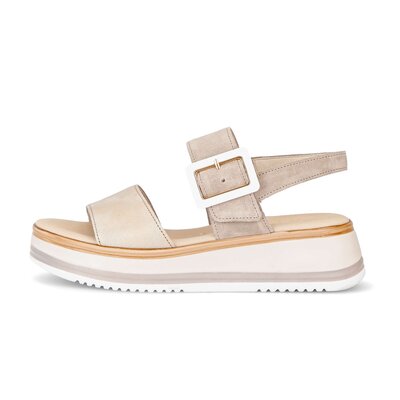 Sandalo con plateau beige
