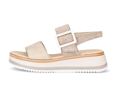 Sandalo con plateau beige