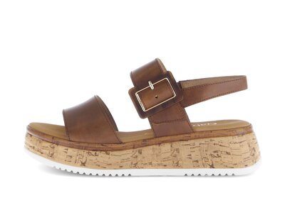 Sandalo con plateau marrone