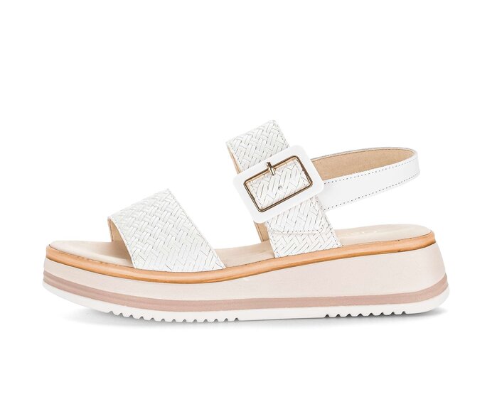 Plateau Sandale weiß #0