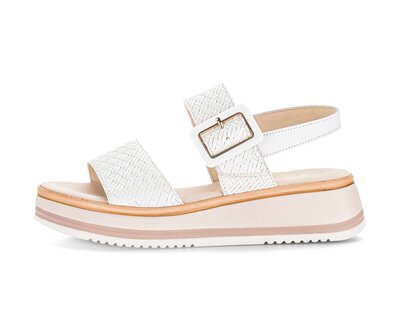 Sandalo con plateau bianco