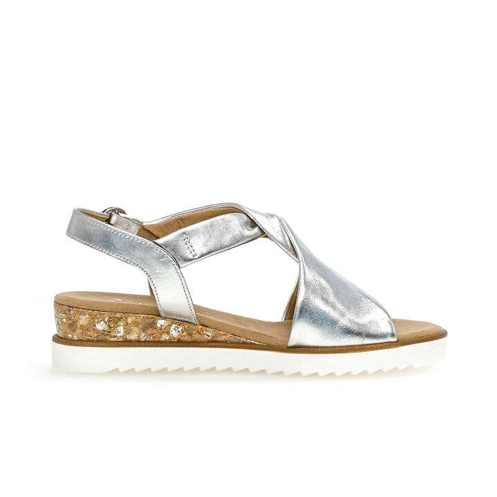 Keilsandalette silber #1