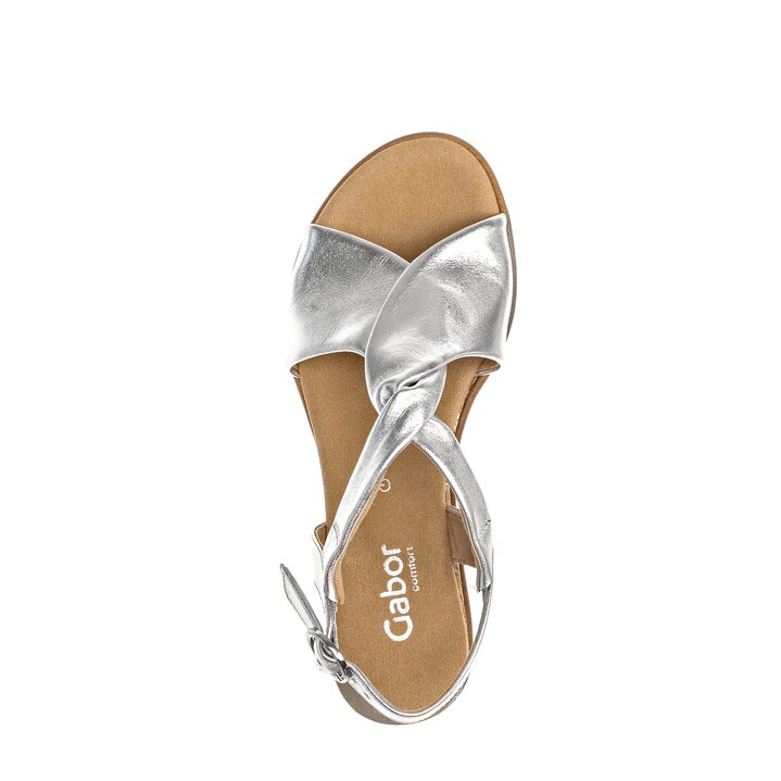 Keilsandalette silber #5