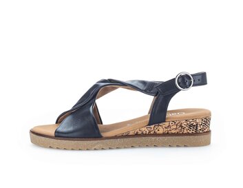 Sandale met plateauzool blauw