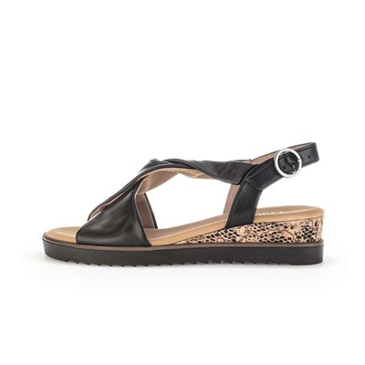 Sandaleno met sleehak zwart