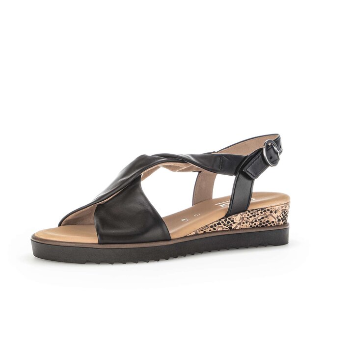 Keilsandalette schwarz #2