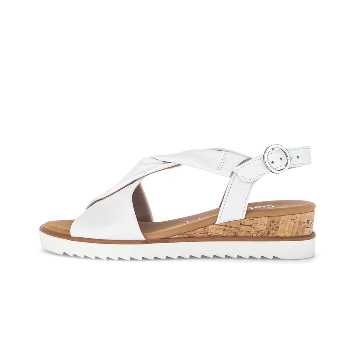 Sandales compensées blanc #0