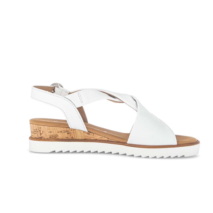 Sandales compensées blanc #1