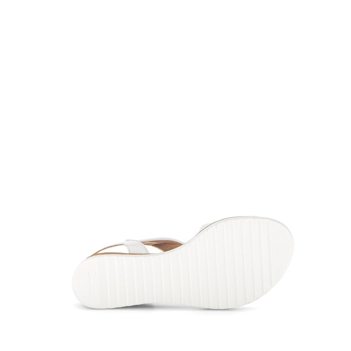 Sandales compensées blanc #4