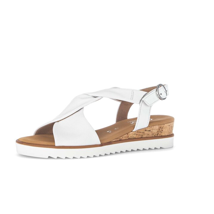 Sandales compensées blanc #2