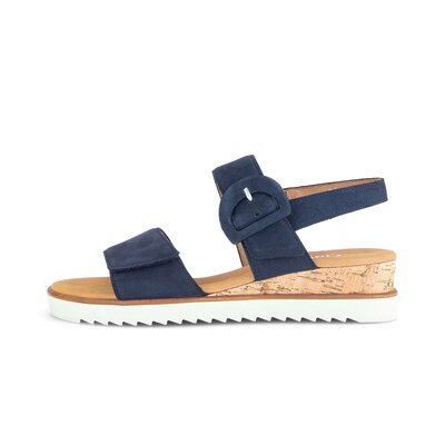 Sandale met plateauzool blauw