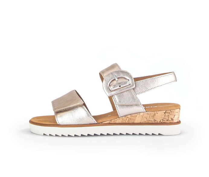 Sandalo con plateau bronzo #0