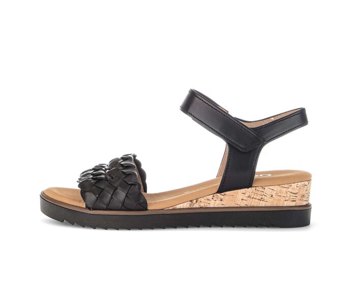 Sandalo con zeppa nero #0