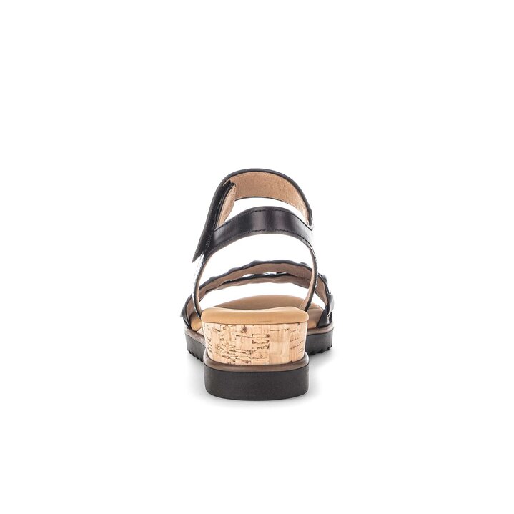 Sandales compensées noir #3