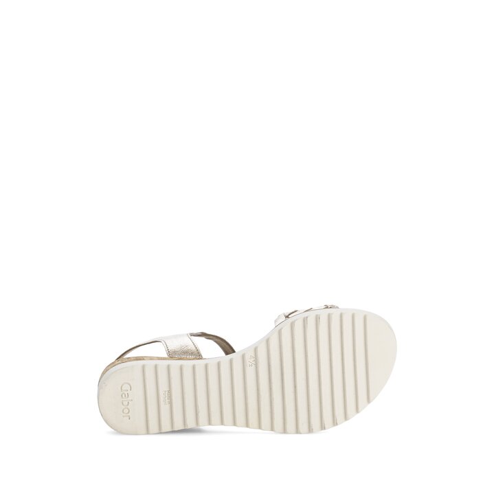 Sandales compensées or #4