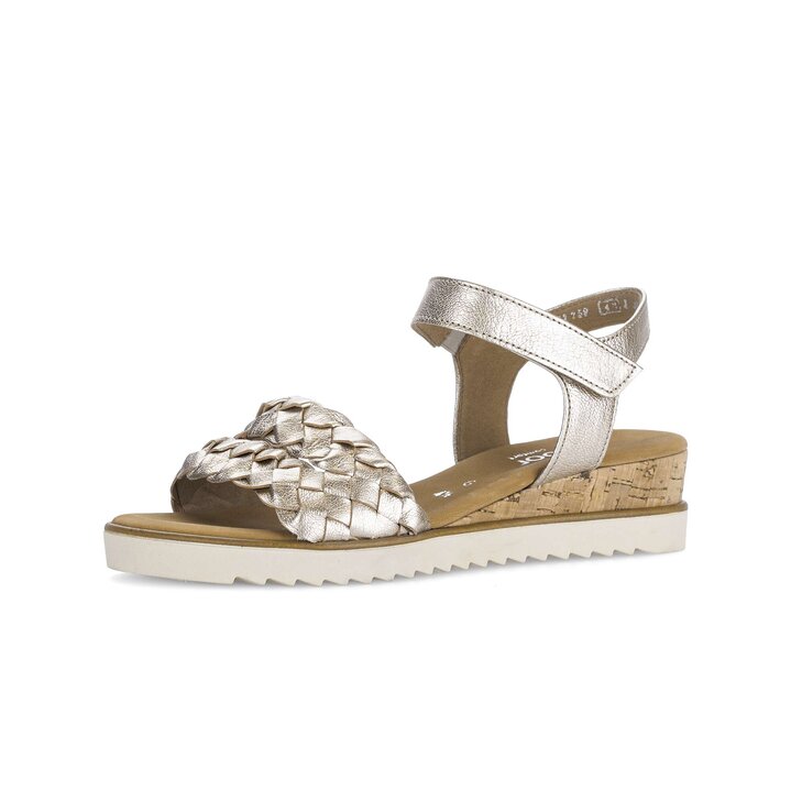 Sandales compensées or #2