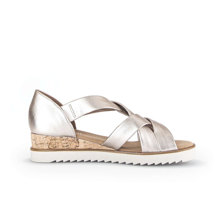 Sandale à plateforme or #1