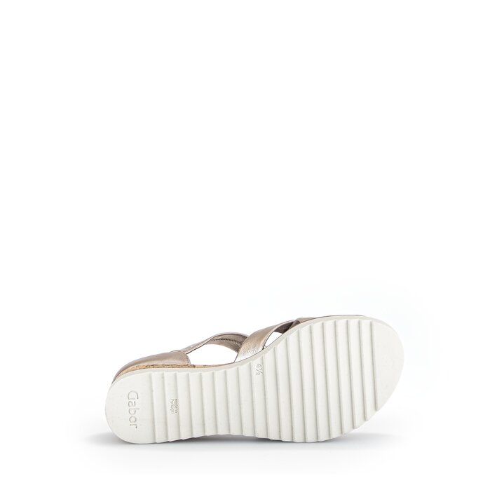 Sandale à plateforme or #4