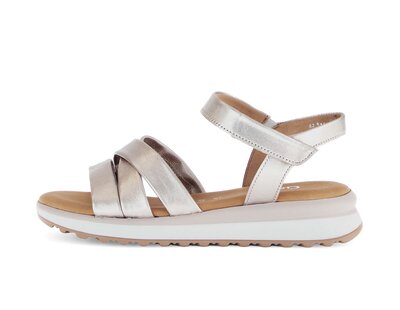 Sandalo con cinturino oro