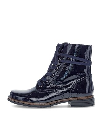 Schnürstiefelette blau
