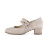 Pumps med ankelrem beige