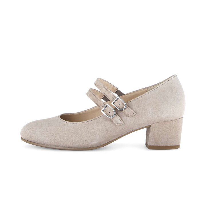 Pumps med ankelrem beige #0