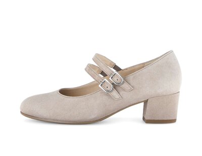 Décolleté con cinturino beige