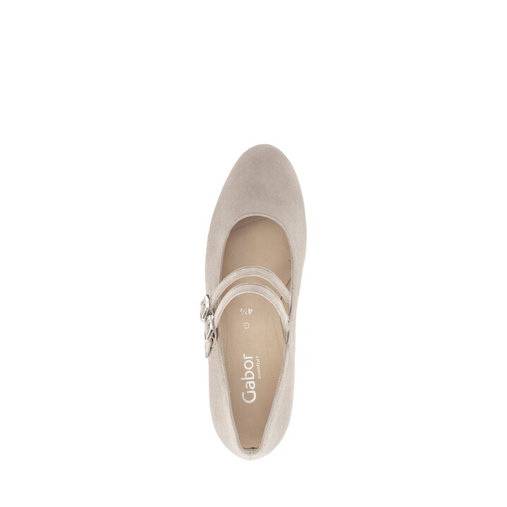 Pumps med ankelrem beige #5