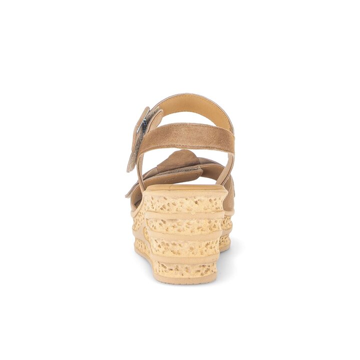 Sandales compensées marron #3