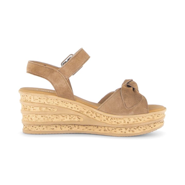 Sandales compensées marron #1