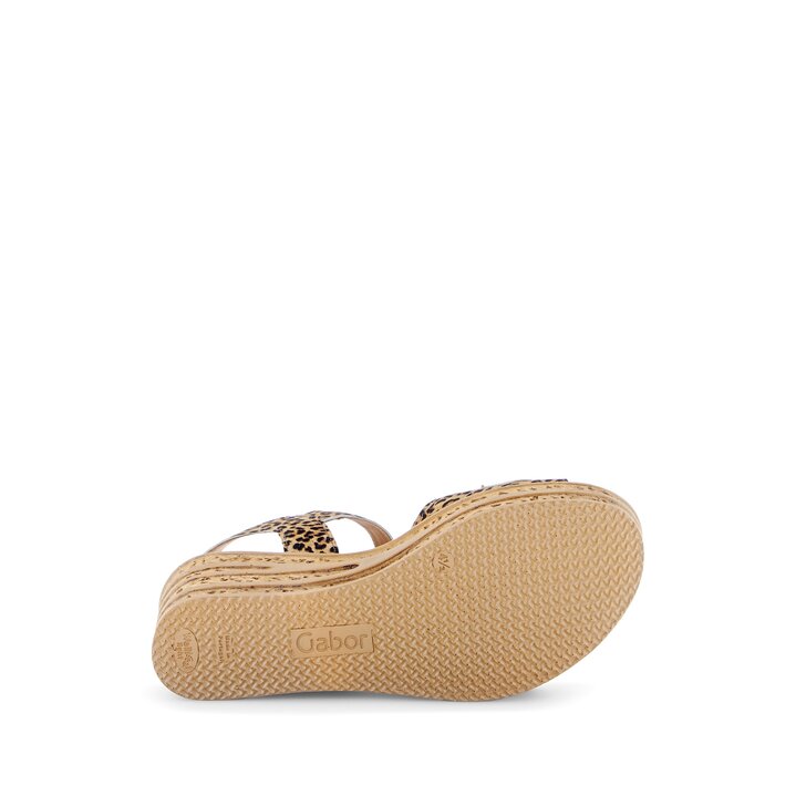 Sandalo con zeppa beige #4