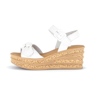 Sandaleno met sleehak crème