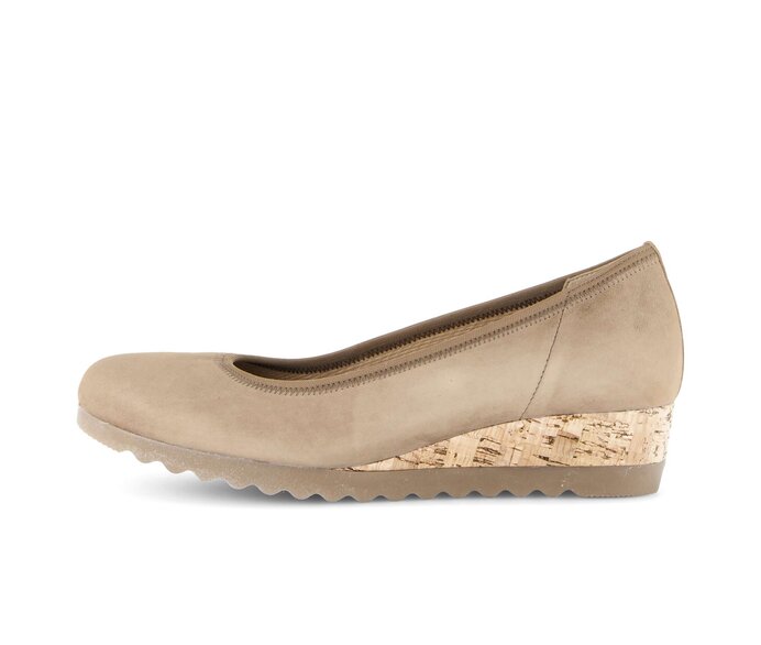 Escarpins compensés beige #0