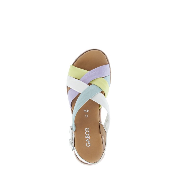 Sandalo con plateau multicolore #5