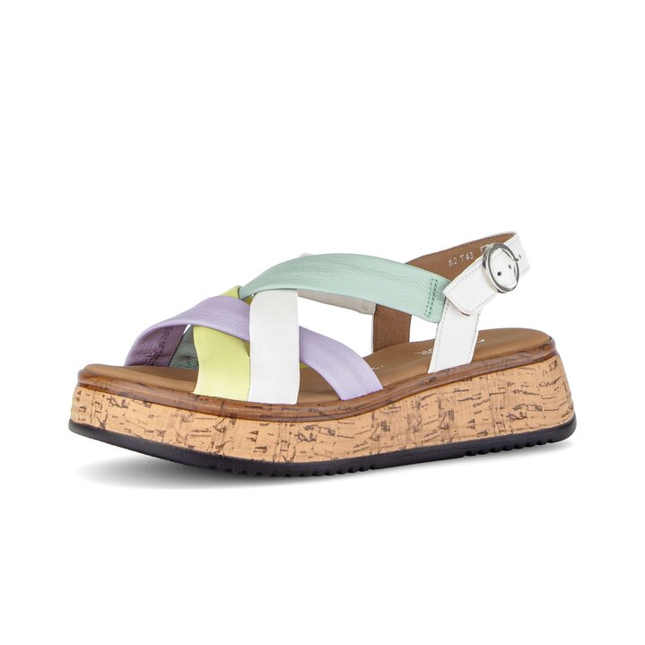 Sandalo con plateau multicolore #2