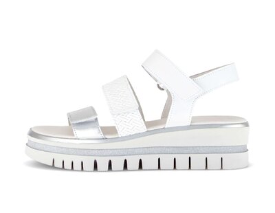 Plateau Sandale weiß