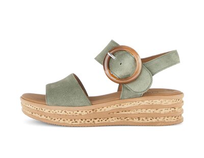 Sandale met plateauzool groen