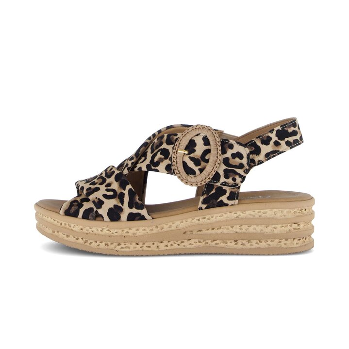 Sandale met plateauzool beige #0