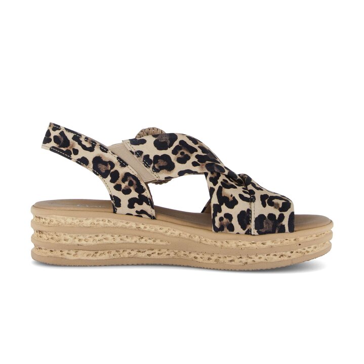 Sandale met plateauzool beige #1