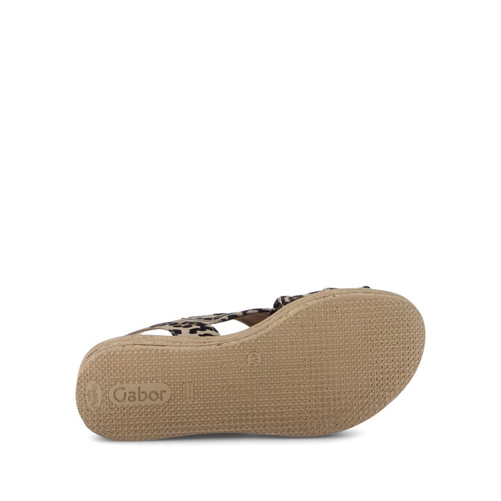 Sandale met plateauzool beige #4