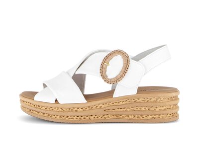 Sandalo con plateau crema