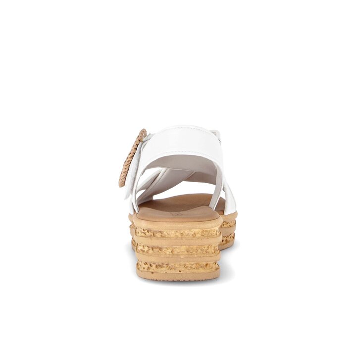 Sandalo con plateau crema #3