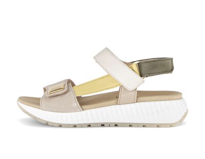 Platåsandaler beige